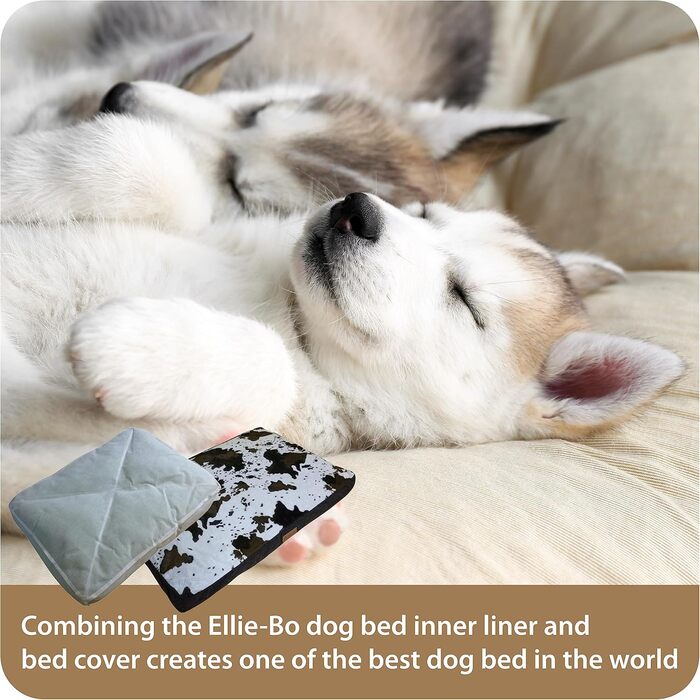 Ліжко для собак Ellie-Bo, малюнок під шкіру корови, 121,9 см, XXL