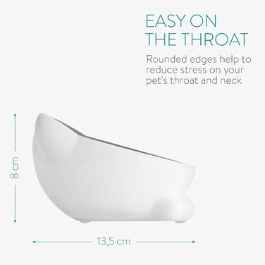 Набір мисок для котів Navaris (2 шт.) - кераміка, неслизькі, для води та корму, можна мити в посудомийній машині, бежевий