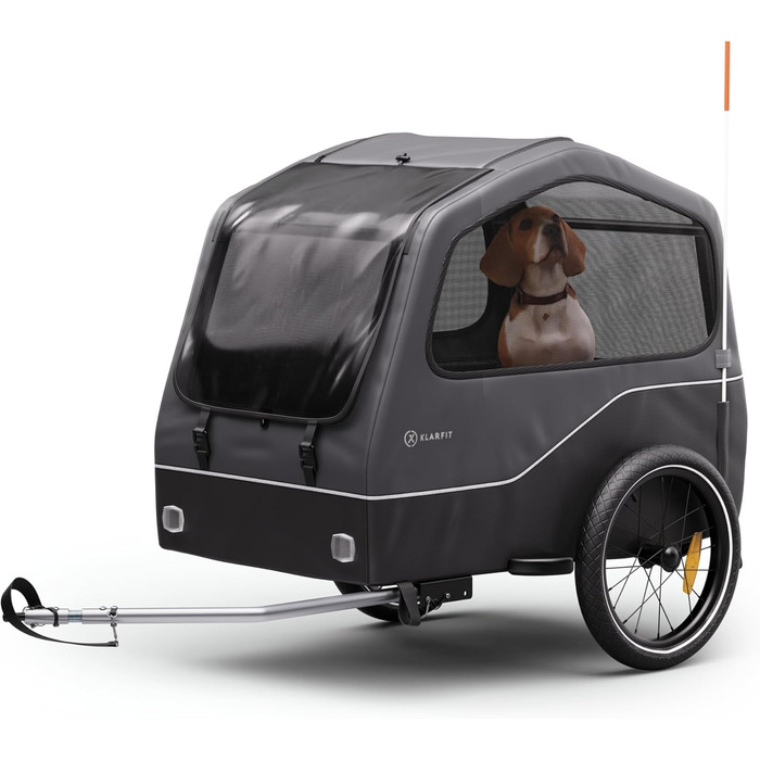 Причіп для собак Klarfit Goldie Home, 334 л, водовідштовхувальний, для дому та прогулянок, вантажопідйомність 40 кг, складаний, 16-дюймові колеса
