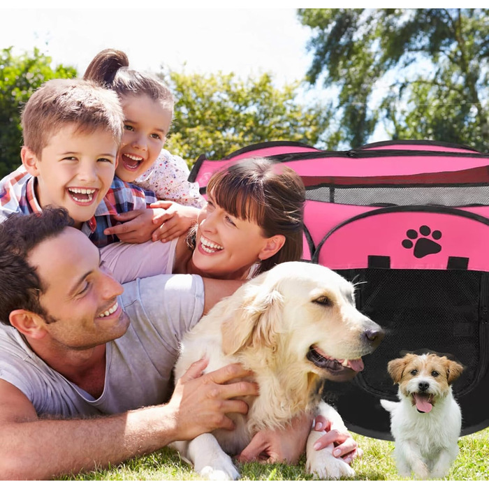 BRIMOREA Клітка для котів та собак, забіг для цуценят 74x74x43 см, клітка-вольєр для тварин, коричнева