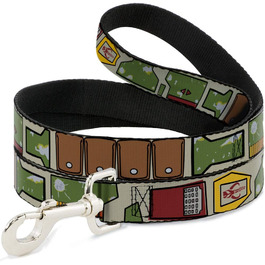 Повідок для собак Buckle-Down Star Wars Boba Fett, 120 см, 3,8 см, коричневий, міцний нейлон