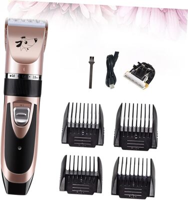 Електрична машинка для стрижки котів Supvox - набір для догляду за домашніми тваринами, рожеве золото