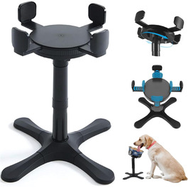 Підвищена годівниця для собак, регульована висота, 14 x 24 x 33.5 см, не слизька, нахилена