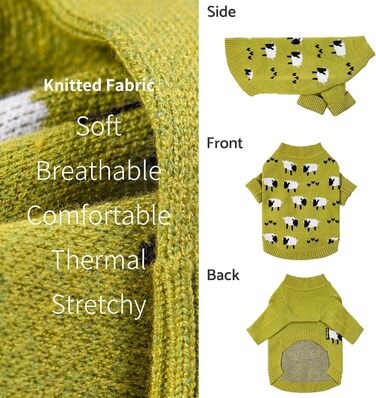 Теплий зимовий пуловер для собак Fitwarm, чорний, червоний, зелений, XX-Large (вовна)