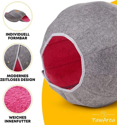 Кігтеточка-будиночок для котів PawArea | Рожевий лежак-корзина для котів | Місце для сну та відпочинку | Міцний, сучасний, зручний