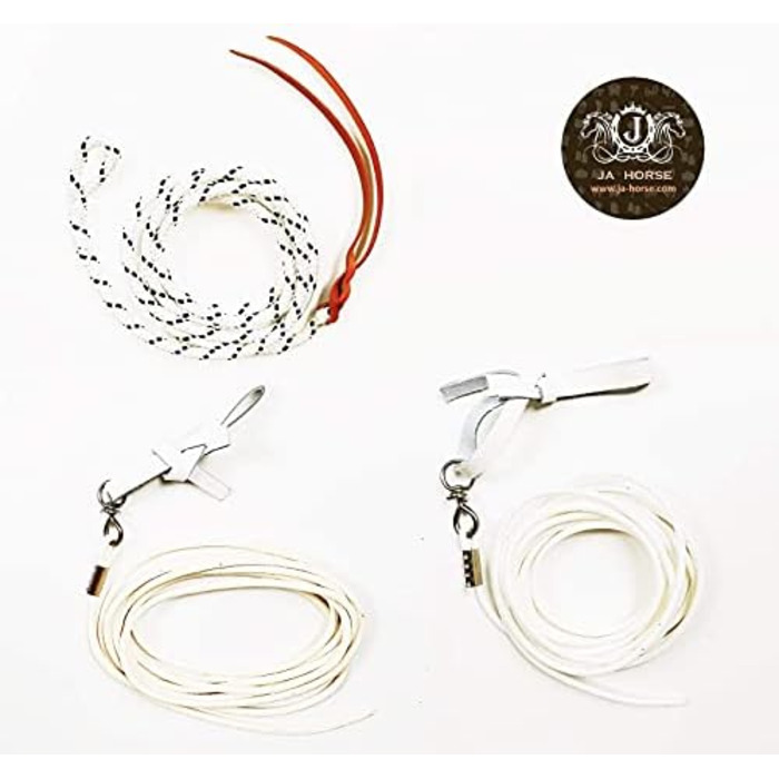 Вольтижурна батиска (довжиною 400 см) з нержавіючою сталею та шкіряним батиском, Longierriemen, Made in Germany