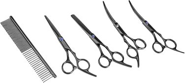 Професійний набір ножиць для грумінгу собак та котів, 7 шт.
