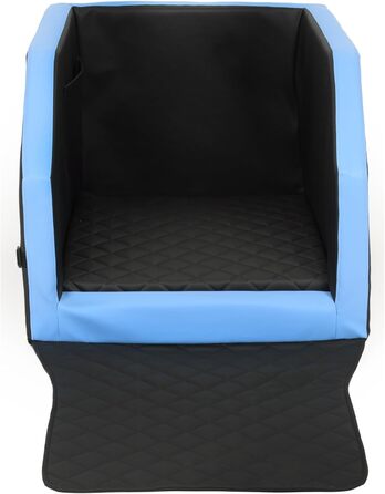 Автоматичне ліжко для собак у автокріслі Velinda, 55x70 см, чорно-біле/чорне/синє