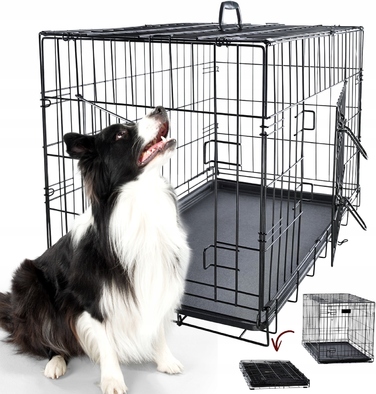 Клітка для великих собак Oh!dog зі сталі з порошковим покриттям, 56 x 90 x 63 см