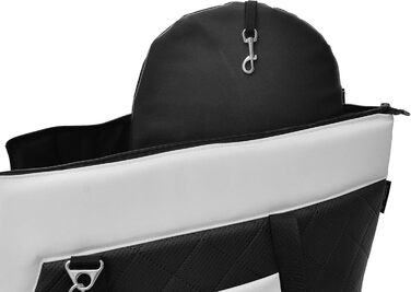 Сумка-переноска для собак та котів Boutique Zoo, чорно-біла (штучна шкіра), до 5 кг