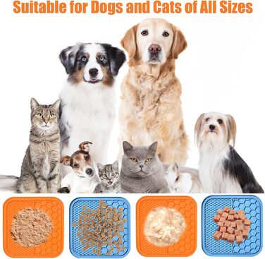 Силіконовий лизун для собак та котів AiQInu, 2 шт. з лопаткою, повільний годівник, для грумінгу та догляду за кігтями