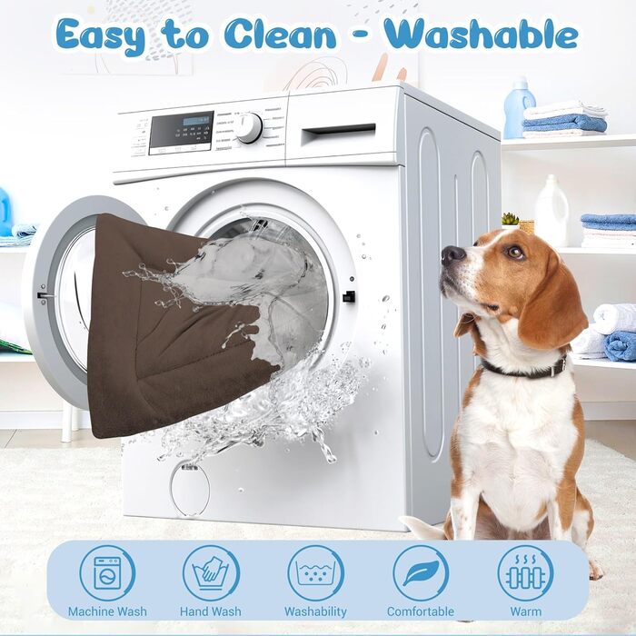 Килимок для собак середнього розміру Baodan, 90x60 см, коричневий, з антиковзаючою основою