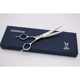 Професійна шерсторізальна ножиці KKO для домашніх тварин, 7.0, вигнуті, з алмазною обробкою, нержавіюча сталь 440C, японська технологія