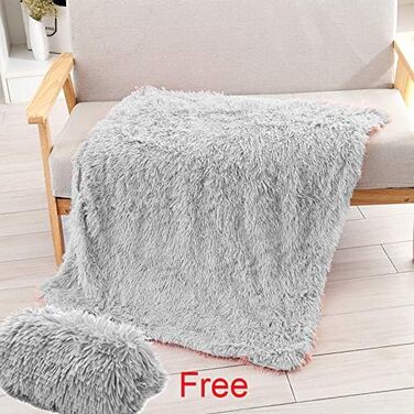 Заспокійливе ліжко для собак, пончик для великих собак, тепле, екстра велике, штучне хутро, ліжко для домашніх тварин, самонагріваюче, кругле, плюшеве, ліжка для собак великих та середніх порід, прання можливе (сірий, XXL)