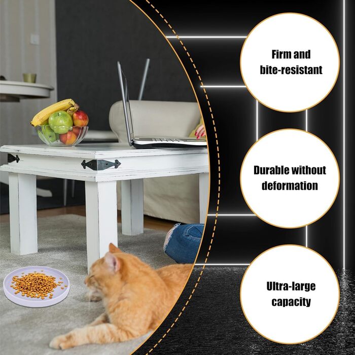 Набір мисок для котів (3 шт.) - зелений, рожевий, фіолетовий, 18 см, силікон, для сухого та вологого корму