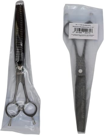 Ножиці для моделювання EHASO Revolution, 21 см, чорний титан, 32 зубці