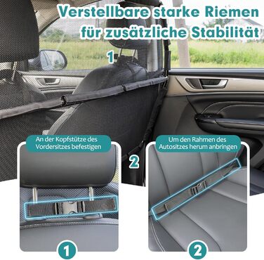 Сітка для собак у багажник авто Snagle Paw, 127 см, для 2/3 рядів сидінь, сітка-перегородка, сітка для багажника, сумісна з SUV та позашляховиками