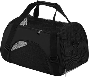 Сумка-переноска для тварин, портативна, для цуценят, чорна: дихаюча, неслизька, для подорожей та прогулянок