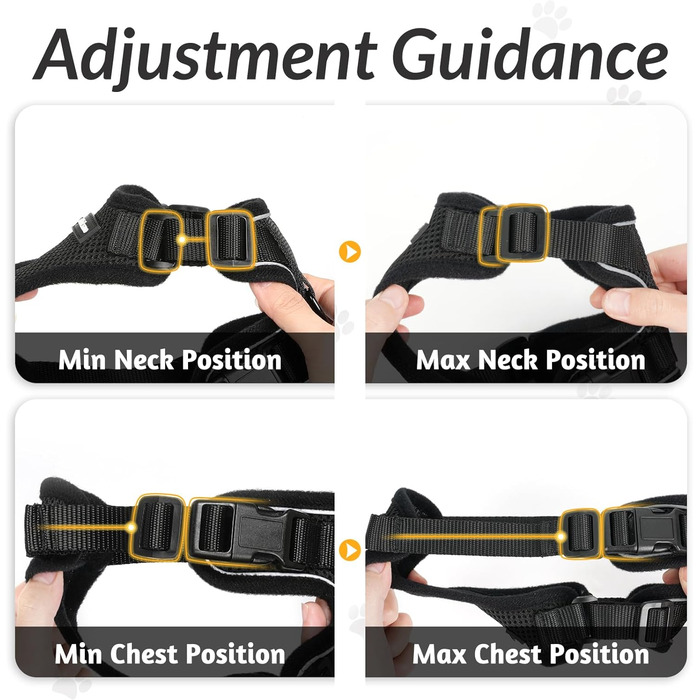 Шлейка для кота Rabbitgoo з повідком, чорна, м'яка, для котів, антивислизаюча, регульована, жилет для котів, чорна, XXS (1 шт.)