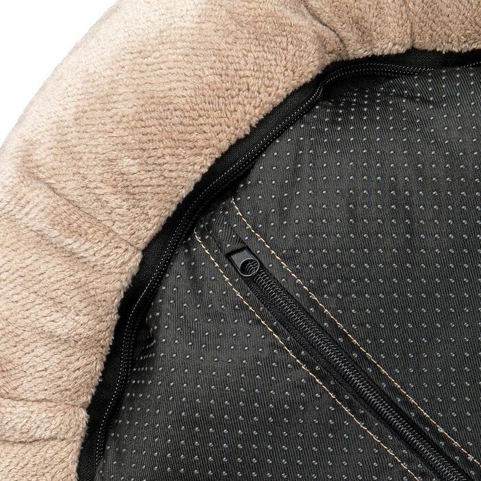 Ліжко для собак Lily для маленьких собак - подушка для собак з тканини Sorisso - м'яка, довговічна, зносостійка, міцна (M, Бежевий)