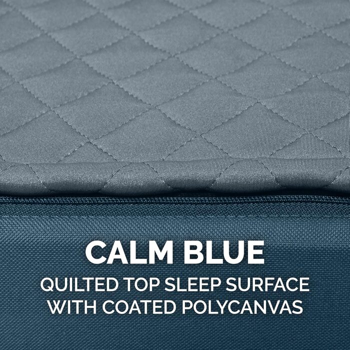 Гіркий собачий лежак Furhaven з водовідштовхувальним гелем, охолоджуючий, для великих/середніх собак, знімний, пральний чохол, до 25 кг, Indoor/Outdoor, логотип, матеріал Оксфордський поліканвас, матрац – (Cabrio Steppdecke (спокійний блакитний), L 102 x 