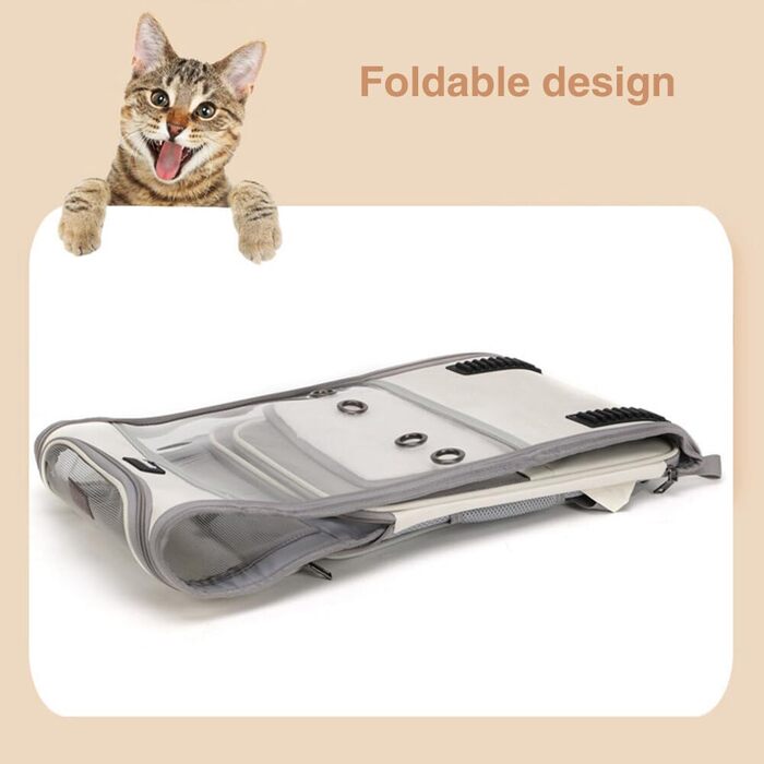 Рюкзак для тварин: переноска для собак та котів до 10 кг, жовта, дихаюча, складна, з прозорим вікном