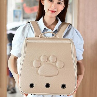 Транспортер для кошенят та цуценят - переноска для котів та собак, кавовий (хакі)