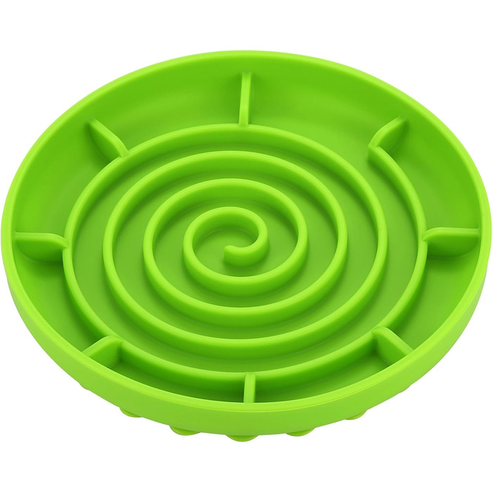 Антислизький набір для миски для собак, Silikon Slow Feeder, антислизька миска для собак та котів (Small, Green)