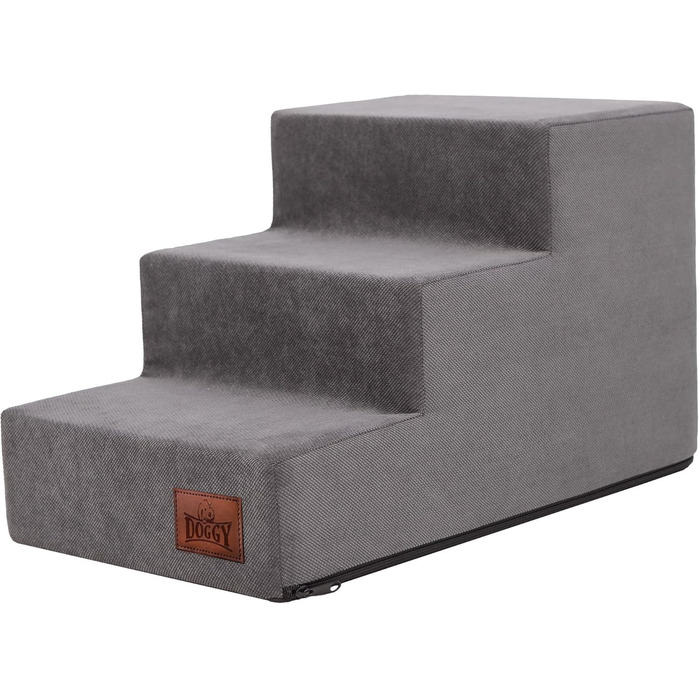 Сходинка для тварин Huastiertreppe з 4 сходинками, для собак та котів, допомога у підйомі, Graphit Savoy, M - 30x50x30 см