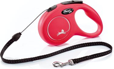 Рулетка для собак і котів FLEXI Classic S, до 12 кг, 4,8 м, червона