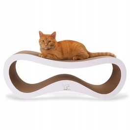 Великий картонний кігтеточка-ліжечко для котів HomeCatty, 75x26x25 см