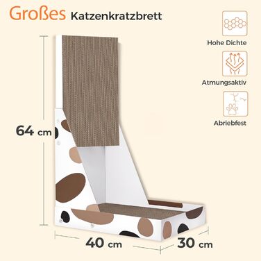 Котячий когтетопка ComSaf L-подібної форми, 64 см, з картону, для кішок, когтеточка, аксесуари для котів, когтеточки, котячі меблі