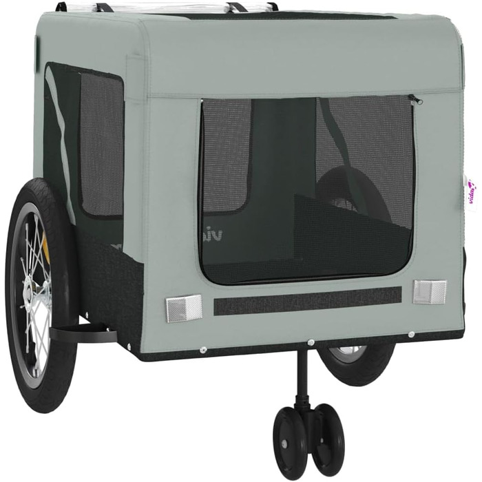 Фаркоп-причіп для велосипеда Gecheer, чорний, для собак, 123x63x66 см, сірий