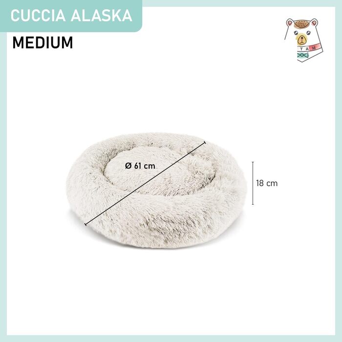 Крісло-ліжко для собак та котів Alaska: зручне, знімний чохол, неслизьке, машинне прання, велике (⌀ 81 см)