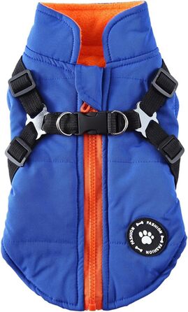 Зимовий теплий куртка для собак з напиленням, для малих, середніх та великих собак, зелений (синій, XL)