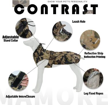 Водонепроникний дощовик для собак, дихаючий, з отвором для повідка, відбиваючий, для маленьких, середніх та великих собак (жовтий та білий, розмір XXXL)