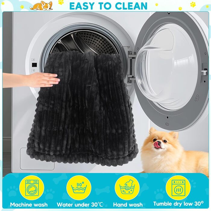 Лоїон Лежанка для собак в авто, килимок на заднє сидіння, м'яка підстилка для собак, захисний чохол, 127x62,5x2,5 см (Чорний)