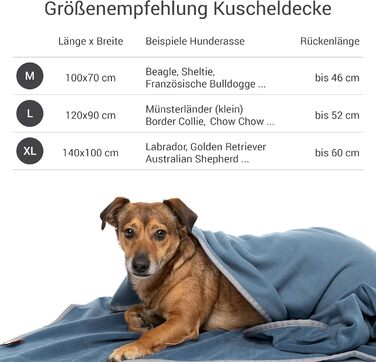 Doctor Bark м'яка флісова гігієнічна ковдра для собак, прана при 95°C, для дивану та лежанки, 120x90 см, беж, Німеччина