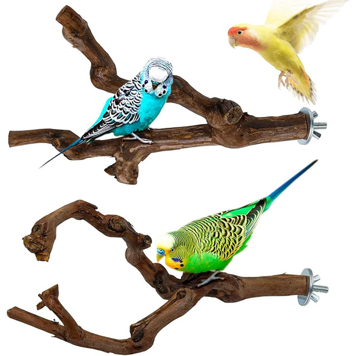 Набір з 9 дерев'яних перекладин Allazone для птахів, гойдалки для папуг, аксесуари для клітки, стиль 2