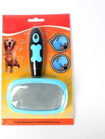 Щітка для собак та котів Slicker 360° - видаляє 90% відмерлої шерсті, синій колір