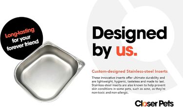Автоматична годівниця Closer Pets C100 для котів і маленьких собак з мискою з нержавіючої сталі