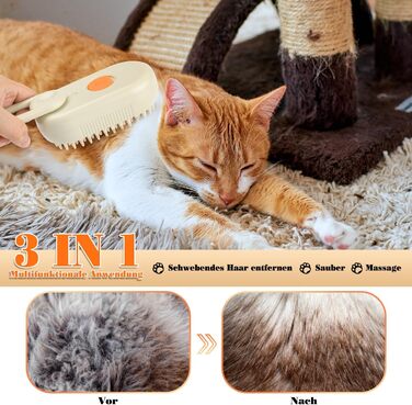 BiPawTi Парова щітка для котів та собак 2 шт. - для масажу, видаляє шерсть, покращує стан шерсті