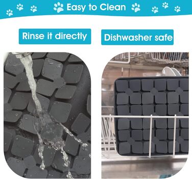 Килимок для собак VOOWO, силіконовий килимок-нюхалка для собак, миска-лежанка Slow Feeder з присосками для малих, середніх та великих собак (Сірий, маленький)