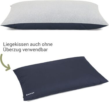 М'яке ліжко для собак великих порід Doctor Bark GreenLabel, XL, кобальтовий колір. Легко миється, зручне, знімний чохол.