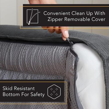 Крізьовий лежак для домашніх тварин Town & Country Luxe CuddleTown, розмір M, 68x57x17 см, кремовий, знімний чохол, протиковзке дно