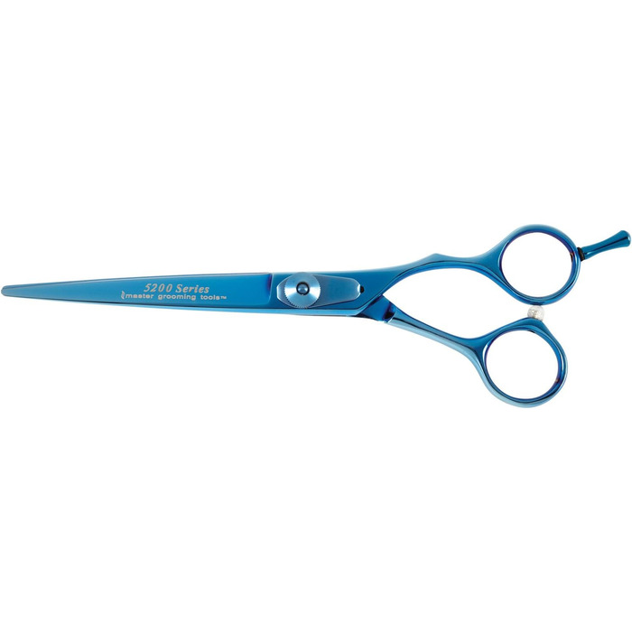 Ножиці для грумінгу Master Grooming Tools 5200 Blue Titanium – професійні ножиці для догляду за шерстю собак з 42 зубцями, 16.5 см