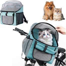 Корзина для собак на велосипед 3-в-1, 32×29×39 см. Складана сумка-переноска для тварин, вантажопідйомність до 5 кг. Підходить для магазинів зоотоварів, прогулянок, пікніків та лікарень.