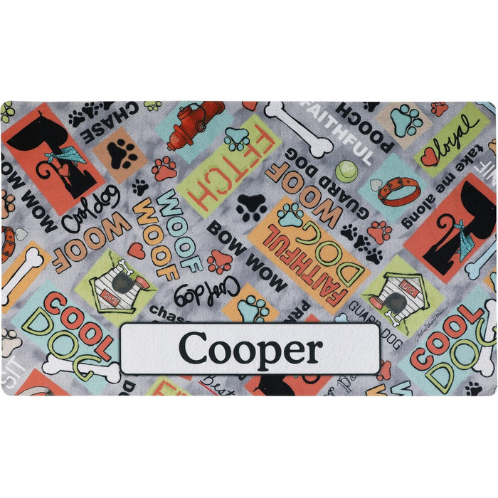 Підкладка під миску для собак та котів Drymate, сіра, 30,5 x 50,8 см (12' x 20')