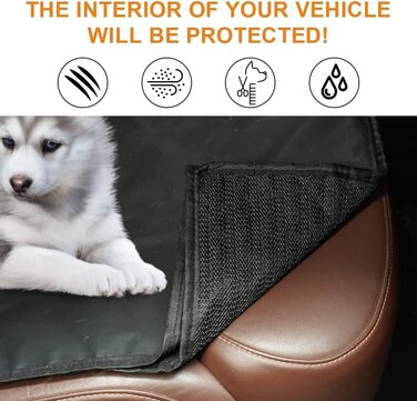 Захист для багажника авто URAQT для собак, 142 x 130 см, водонепроникний, з кріпленням для собаки та мискою