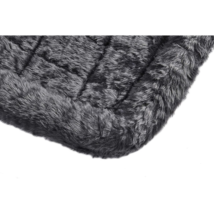Ліжко для собак та котів, сіре штучне хутро, ультрам'яке, машинне прання, розмір 61 см, для маленьких тварин
